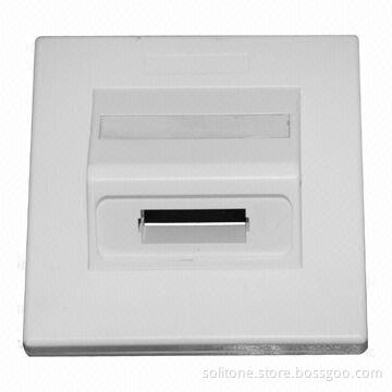 SC Fiber-optic Faceplate, Made of ABS Material, 2 Ports